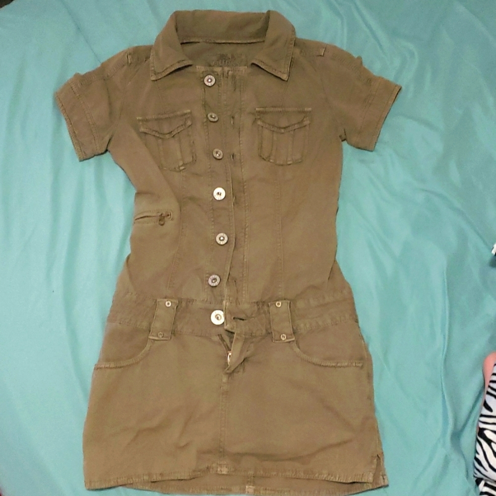 Guess army green dress